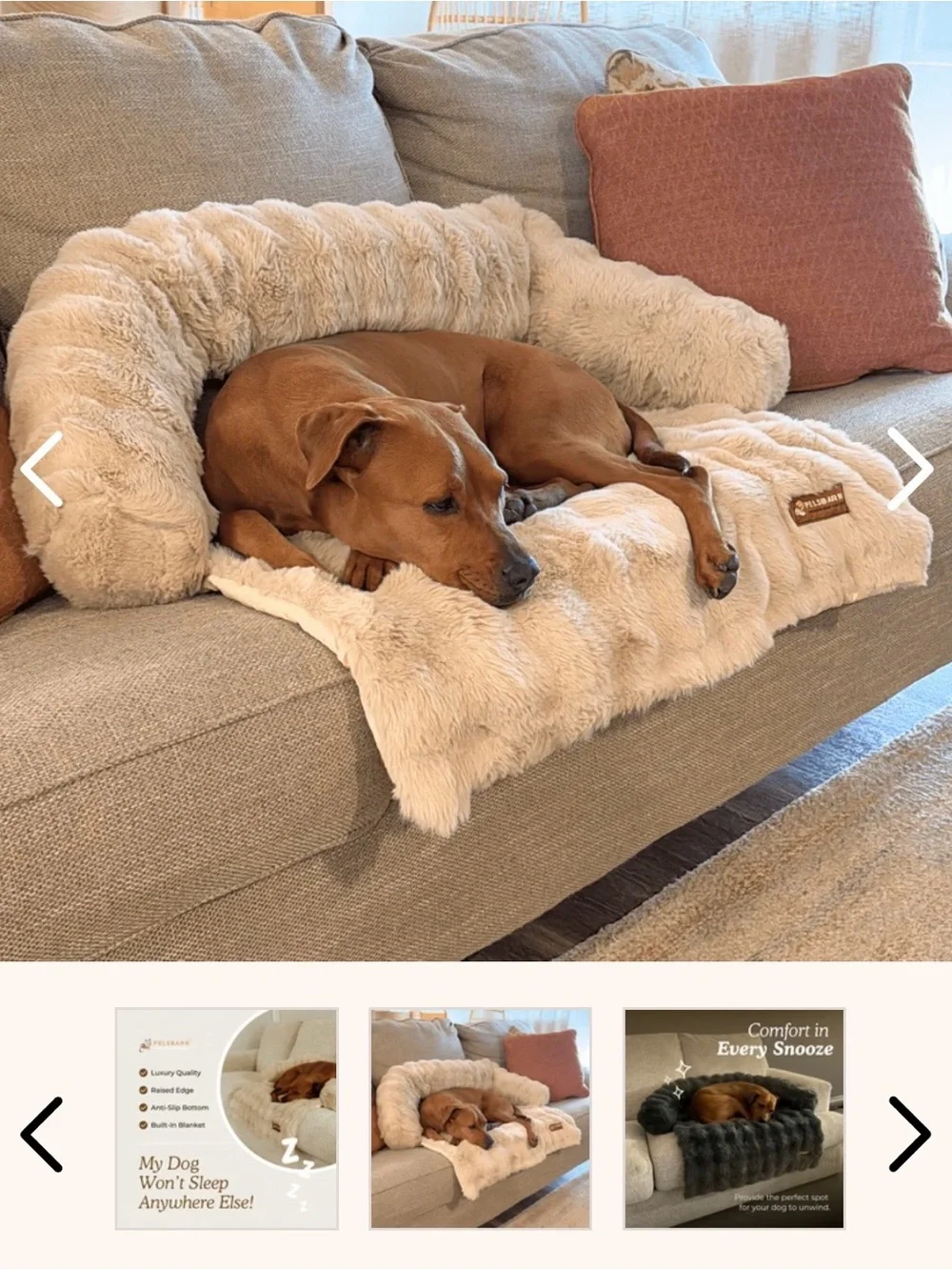 Pelsbarn Luxurious Brown Faux Fur Throw Blanket